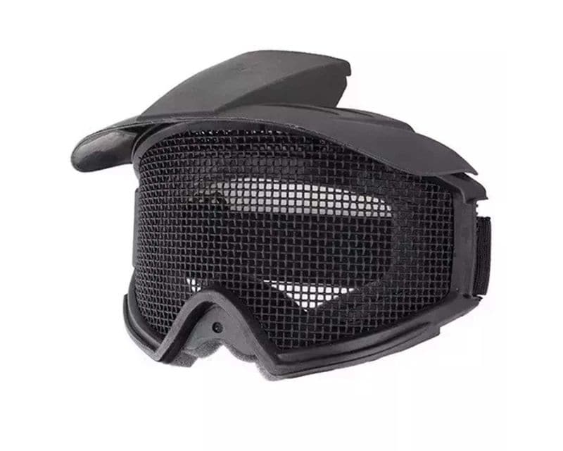 GFC Tactical ASG маска със сетчина и щит, черна