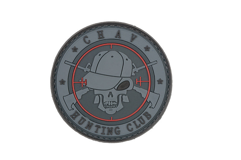 WARAGOD Hunting Club тактическа нашивка 6см, сива