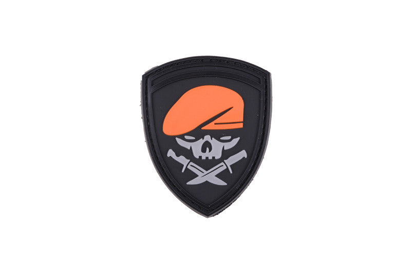 WARAGOD Skull Knife тактическа нашивка тактически, 4,5 x 6cm