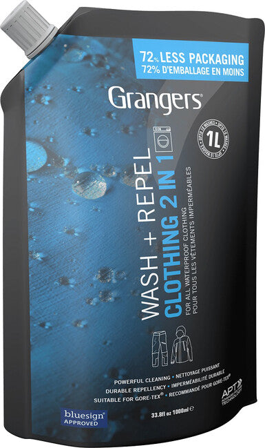 Grangers 2 in 1 Wash & Repel екологичен почистващ и импрегниращ препарат, 1000 ml