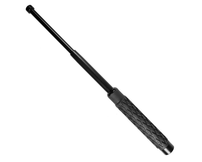 GS телескопичен тласък с твърдена гума, черен, 16"
