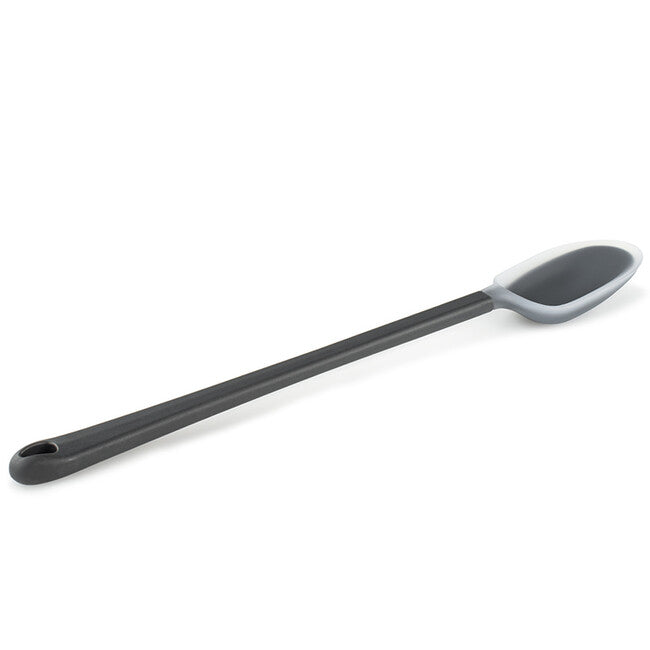GSI Outdoors Essential Long Spoon дълга пластмасова лъжица със силиконов ръб, сива 251 mm