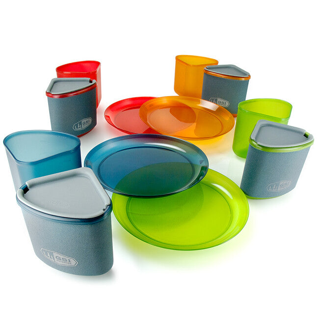 GSI Outdoors Infinity 4 Person Compact Tableset готварски комплект за 4 човека, многоцветен