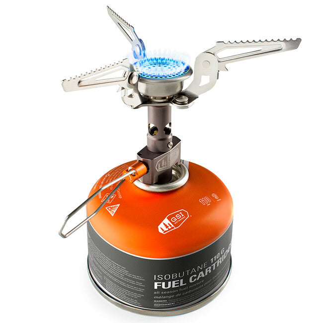 GSI Outdoors Pinnacle Canister Stove газов туристически варищ, сребро