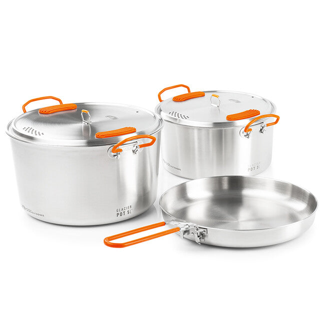 GSI Outdoors комплект канчета и тиганове от неръждаема стомана 3 + 5 л