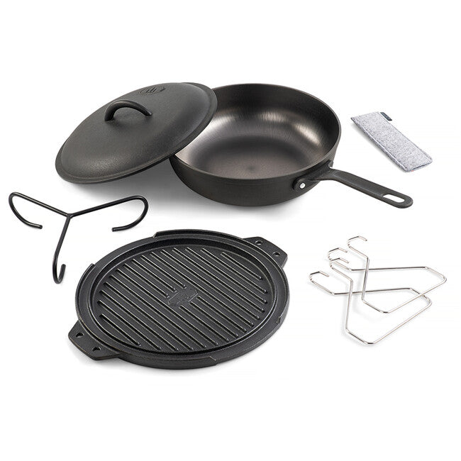 GSI Outdoors Guidecast Cookset готварски комплект от чугун за варене на открит огън 260 mm