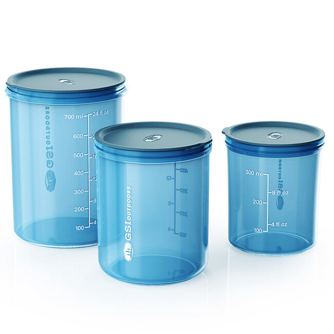 GSI Outdoors Infinity Storage Set комплект пластмасови съдове за хранителни продукти, прозрачно синьо