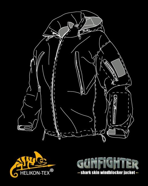 Helikon-Tex Gunfighter водоустойчиво и ветроустойчиво яке, черно