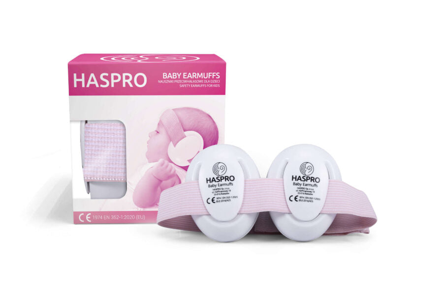 Haspro Baby Earmuffs защитни слушалки 0+, розова