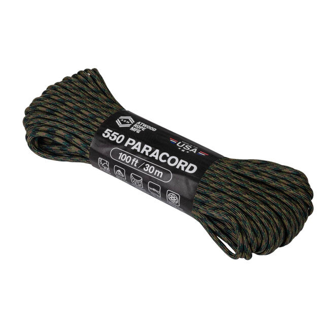 Helikon-Tex 550 Paracord, Woodland (100 ft)