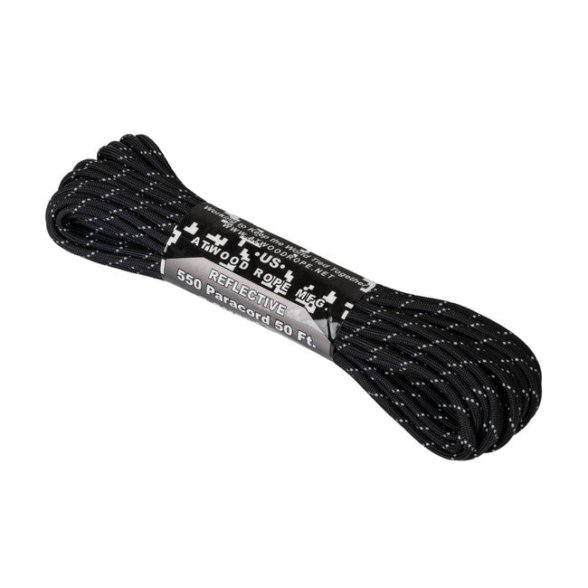 Helikon-Tex 550 Paracord отразителен (50ft), черен