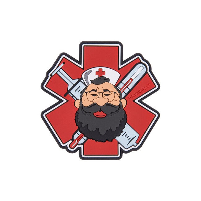 Helikon-Tex "Beardman MEDIC" нашивка PVC, червена