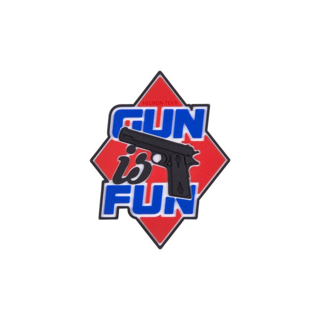 Helikon-Tex "Gun is Fun" нашивка PVC, червена