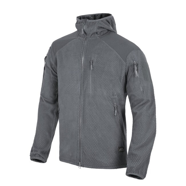 Helikon-Tex ALPHA HOODIE суитшърт Grid Флийс, сива