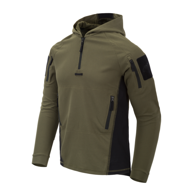 Helikon-Tex Range Hoodie TopCool суитшърт с качулка, маслинена/черна
