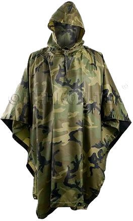 Helikon-Tex U.S. Rip-стоп пончо US Woodland wzor