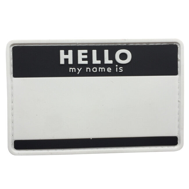 WARAGOD Hello My Name is нашивка PVC Patch, черна