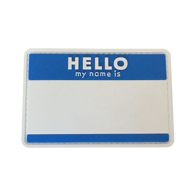 WARAGOD Hello My Name is нашивка PVC Patch, синя