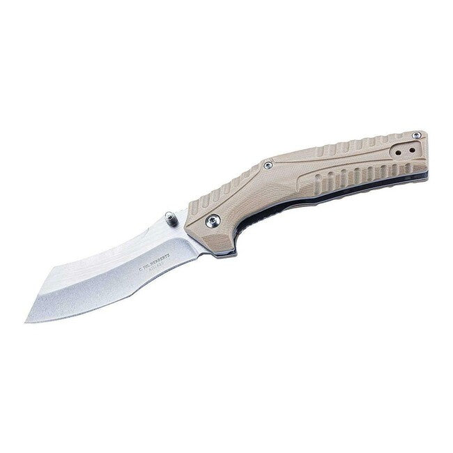 Herbertz еденръчен джобен нож, пясъчен, 8,5cm, G10