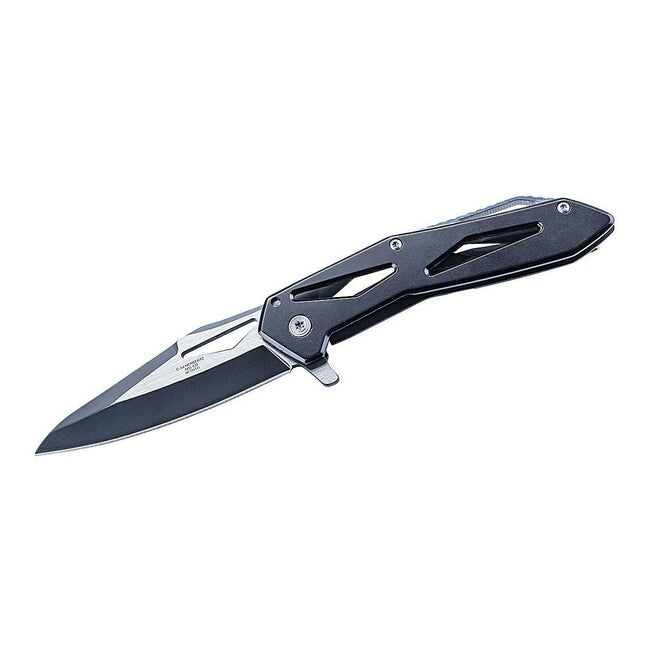 Herbertz джобен нож едноръчен 8cm, скелетна конструкция, неръждаема стомана, черен