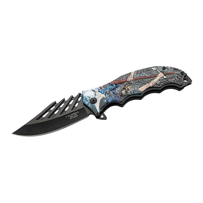 Herbertz джобен нож 3D смърт, алуминий, 9cm