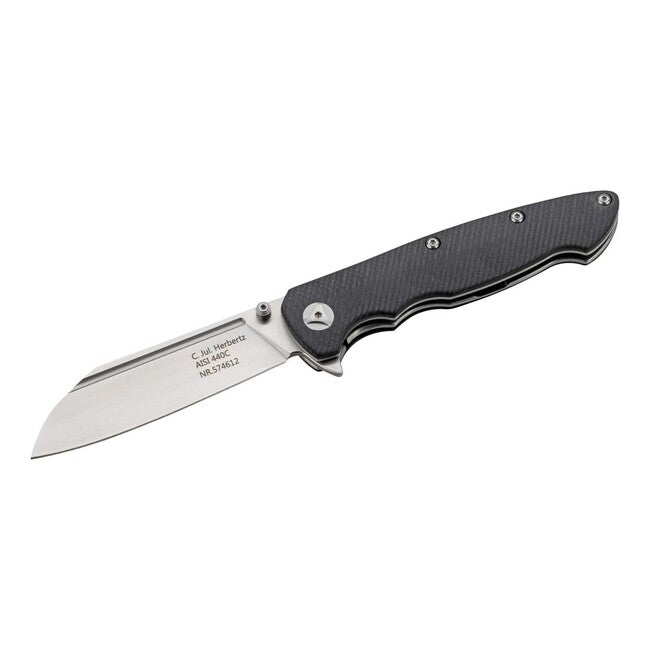 Herbertz Sheepfoot джобен нож едноръчен 9cm, G10, черен