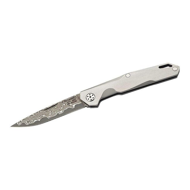 Herbertz джобен нож за врата 6,2cm Damast, дамаск, матна неръждаема стомана