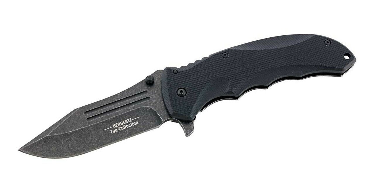 Herbertz TOP-Collection джобен нож, черен, G10, найлоново калъф, 10,5 cm