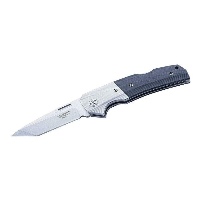 Herbertz Tanto джобен нож 8,7cm, G10, неръждаема стомана, CNC повърхност, черен