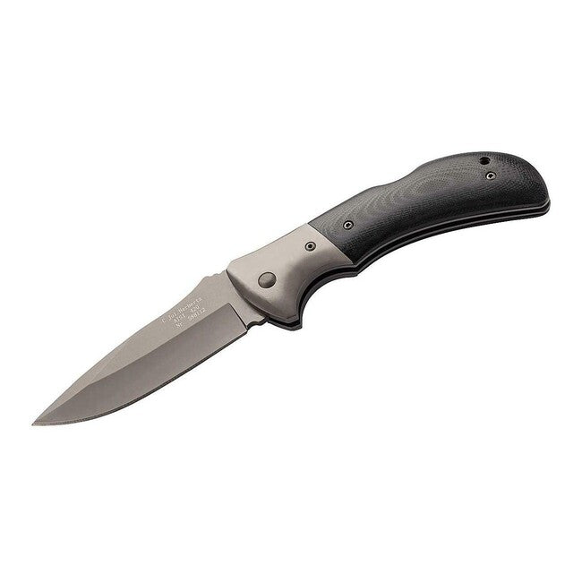Herbertz джобен нож, 9cm, G10 и титан, черен