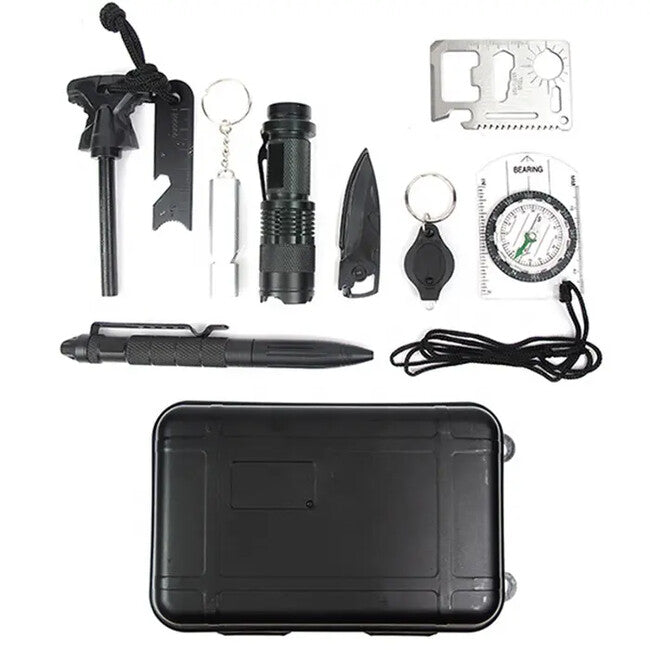 DRAGOWA Tactical комплект за открито за преживяване 10в1, Pine, малък