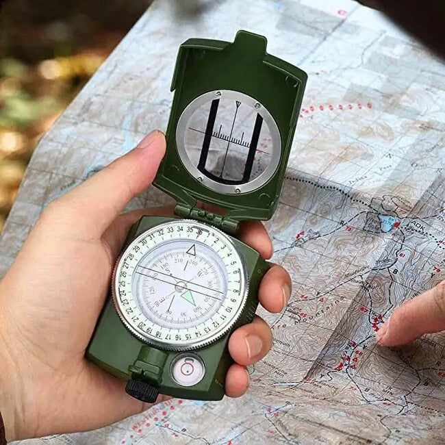 DRAGOWA Tactical Drift метален водоустойчив компас, зелен