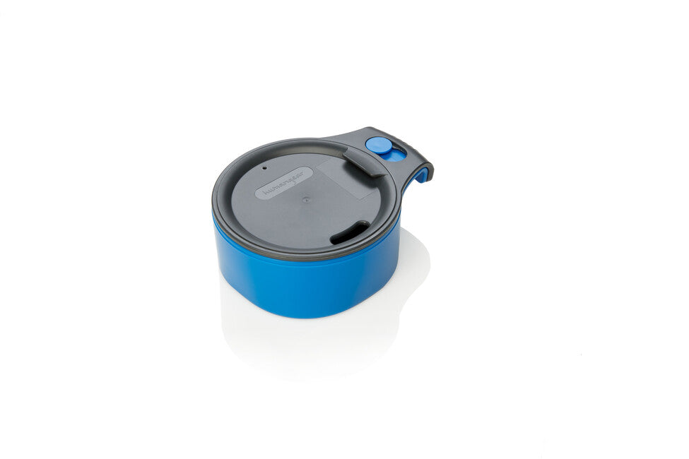 Humangear CupCUP туристическа чаша 2в1 с интегрирана допълнителна чаша и капак, въглищно-синя