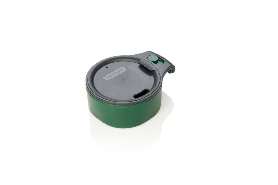 Humangear CupCUP туристическа чаша 2в1 със интегриран допълнителен чаша и капак, въглища-зелена
