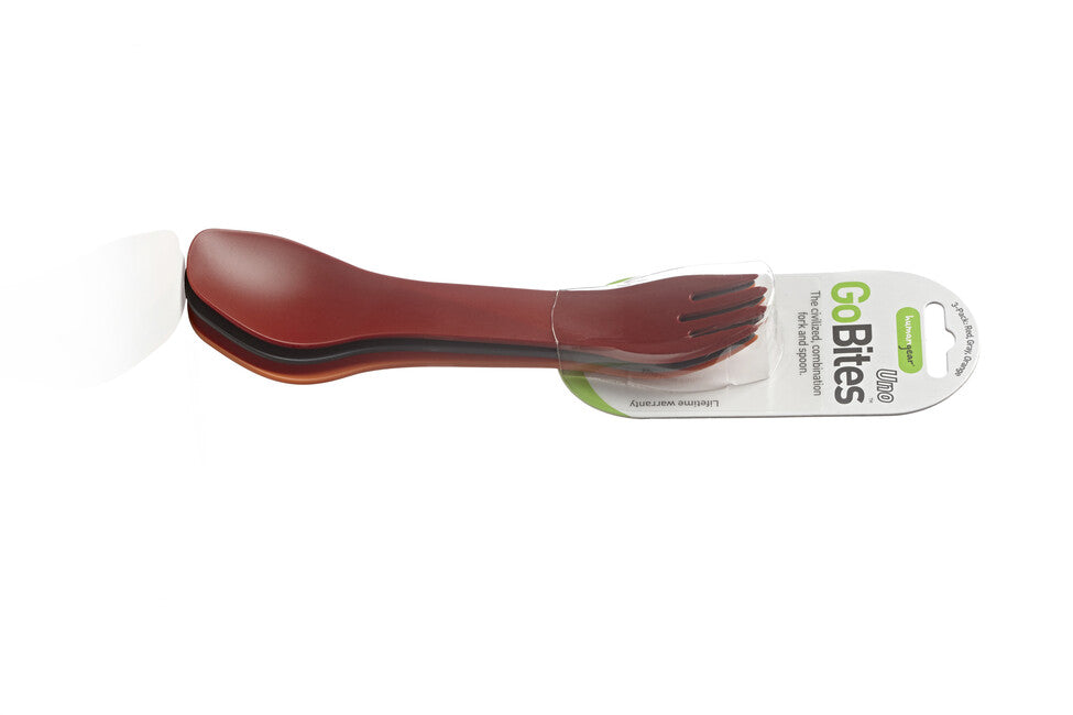 Humangear GoBites UNO прибори 3 бр., червен, сив, оранжев