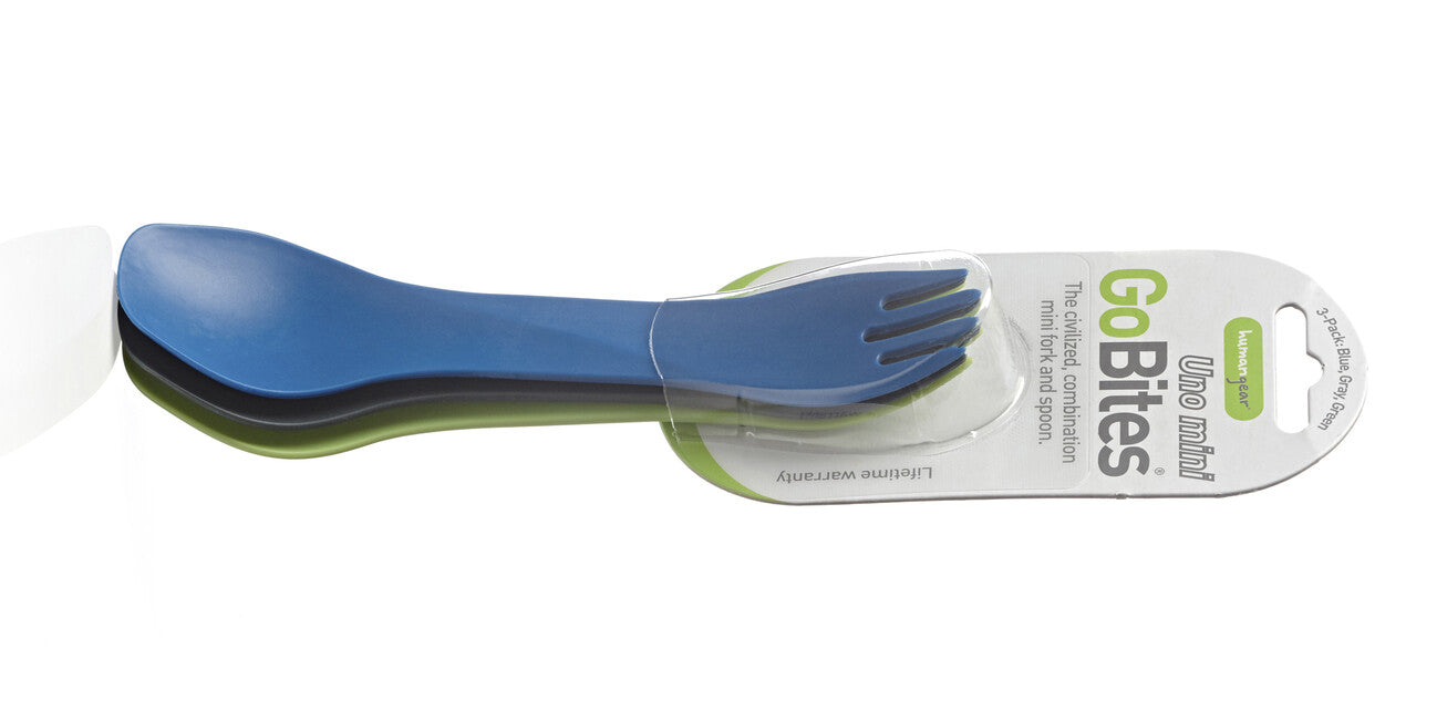 Humangear GoBites UNO прибори Mini 3 бр., син, сив, зелен