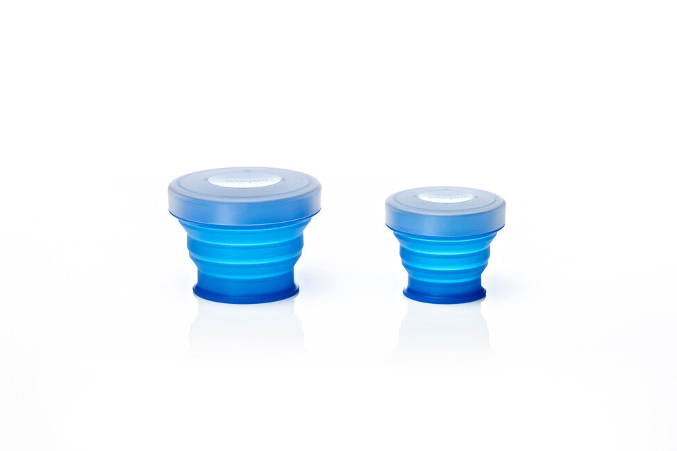 Humangear Go Cup сгъваемо пътна чаша хигиенична опаковане ' GoCup, синя, 118 ml
