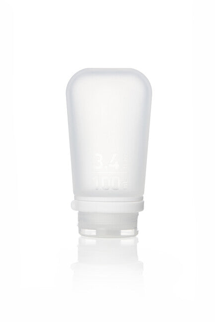 Humangear GoToob+ силиконова пътна бутилка/съд 100 ml, прозрачна