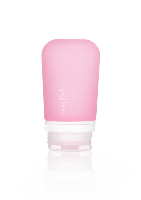 Humangear GoToob+ силиконова пътна бутилка/съд, розова, 74 ml