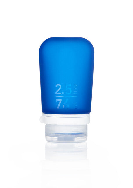 Humangear GoToob+ силиконова пътна бутилка/съд, 74 ml, тъмносиня