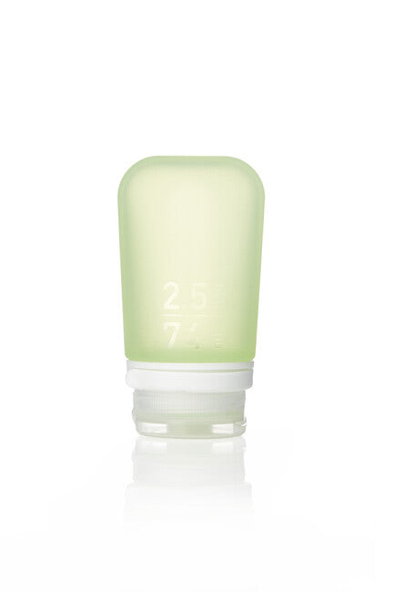Humangear GoToob+ силиконова пътна бутилка/съд 74 ml, зелена