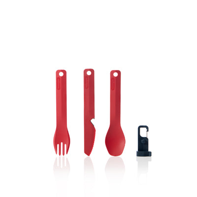 Humangear GoBites BIO прибори K/F/S, червени