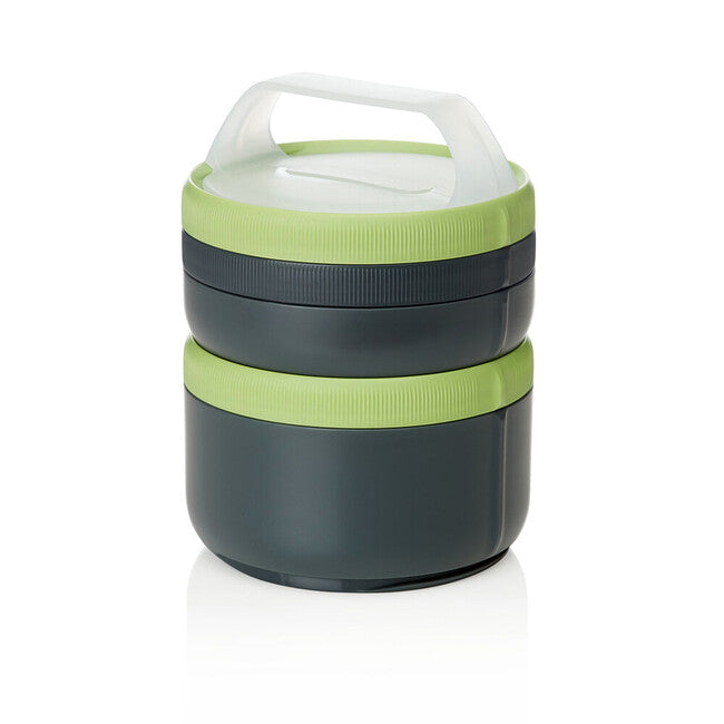 Humangear Stax модулна обедна кутия XL, сиво-зелена