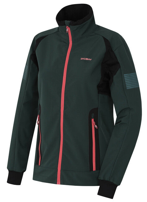HUSKY Scooby women's softshell jacket, black-green