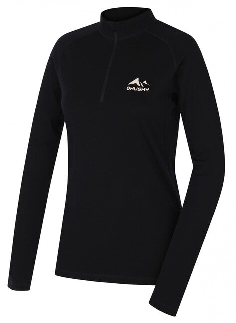 HUSKY Merow Zip термо тениска дамска с цип, черна