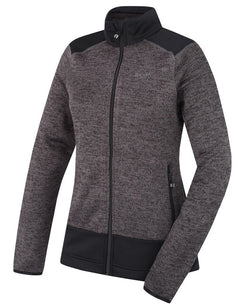 HUSKY Alan γυναικείο fleece πουλόβερ με φερμουάρ, μαύρο