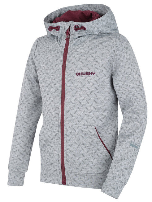 HUSKY Alony K суитшърт с качулка детски, светлосив