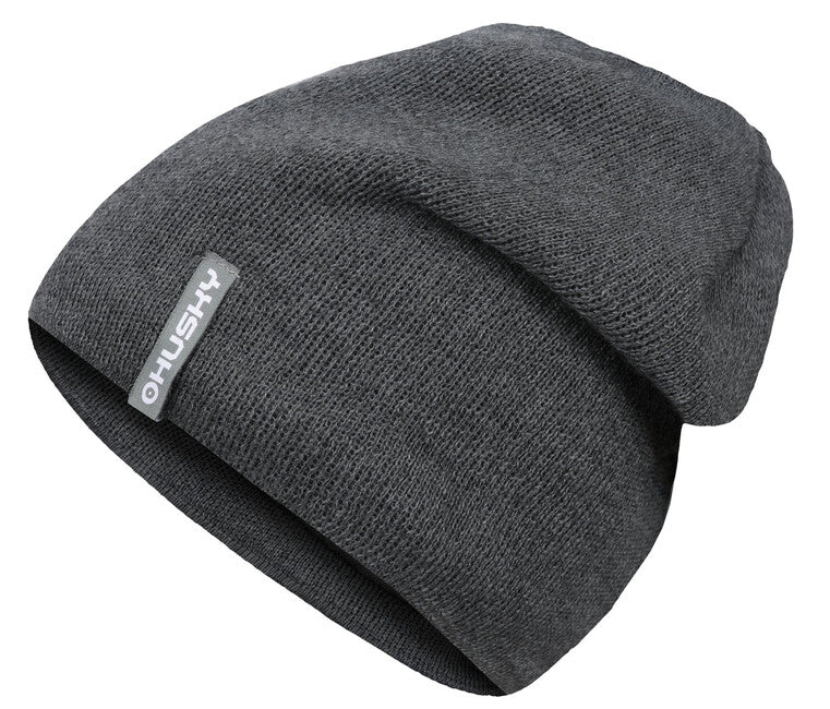 HUSKY Merhat 3 мерино шапка мъжка, светлосив мелир