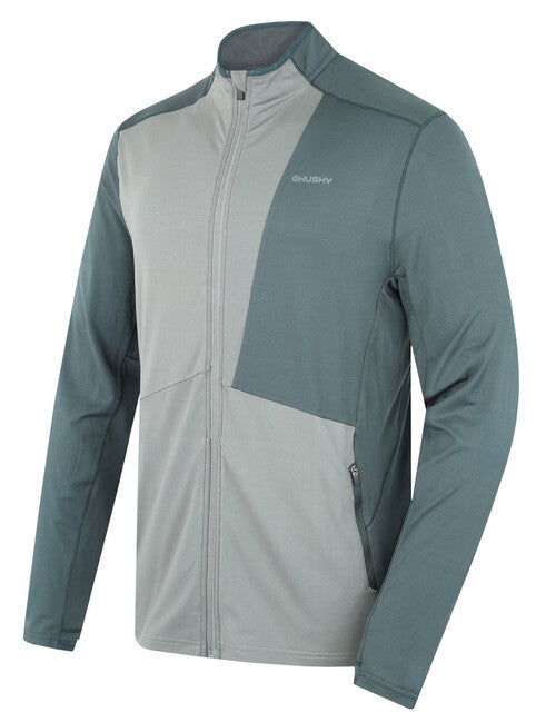 HUSKY Tarp men's zip sweatshirt, black green/dk. grey green, M