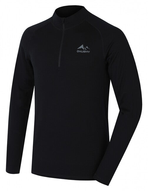 HUSKY Merow Zip термо тениска мъжка с цип, черна